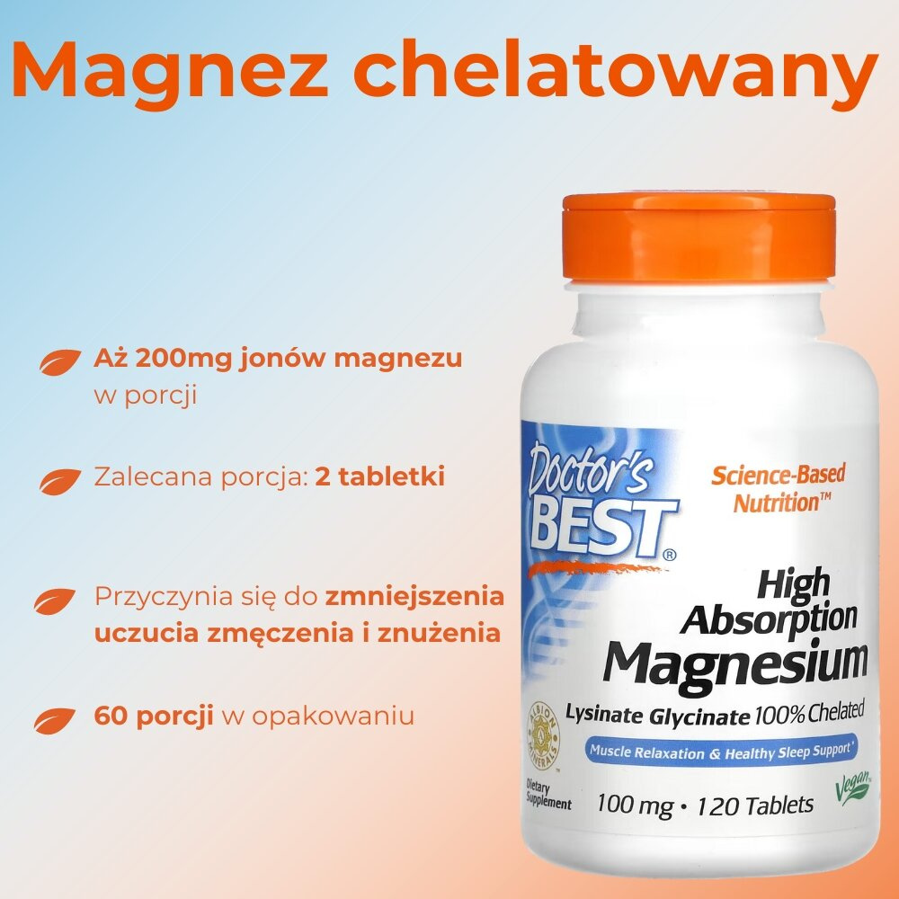 High Absorption Magnesium 100mg 120 Tabletek
