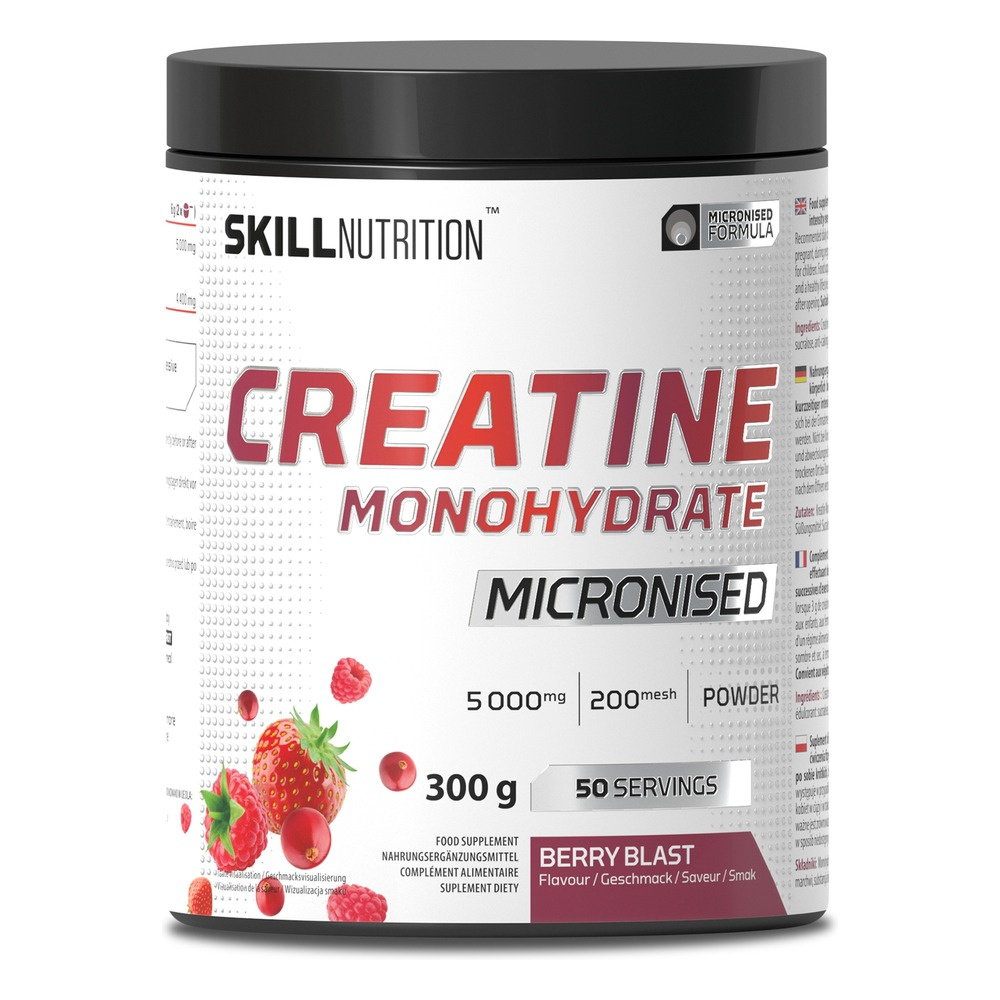 Skill Nutrition Micronised Creatine Monohydrate Berry Blast 300g