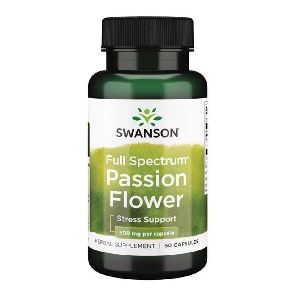 Swanson Full Spectrum Passion Flower 500mg Męczennica Cielista 60 Kapsułek