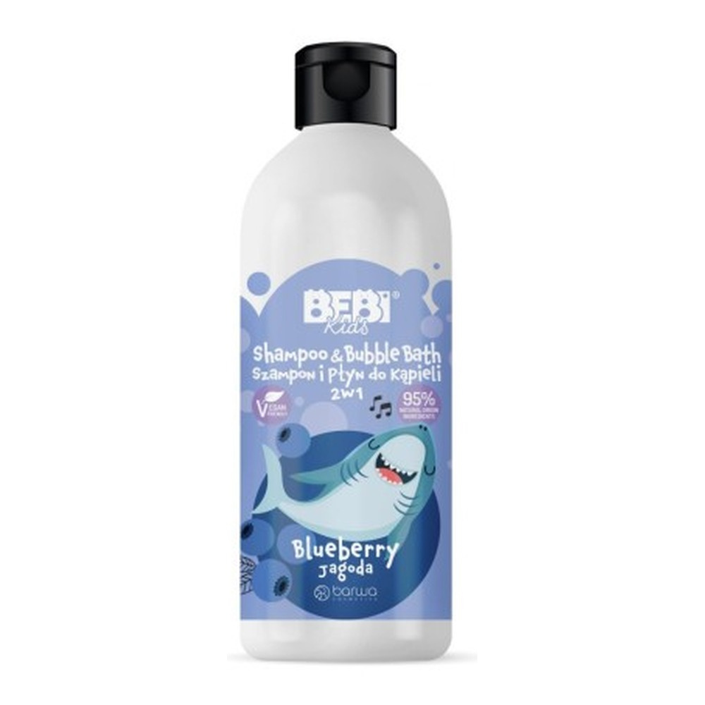 Barwa Bebi Kids Szampon i Płyn do Kąpieli 2w1 Jagoda dla Dzieci od 1. Roku Życia 500ml