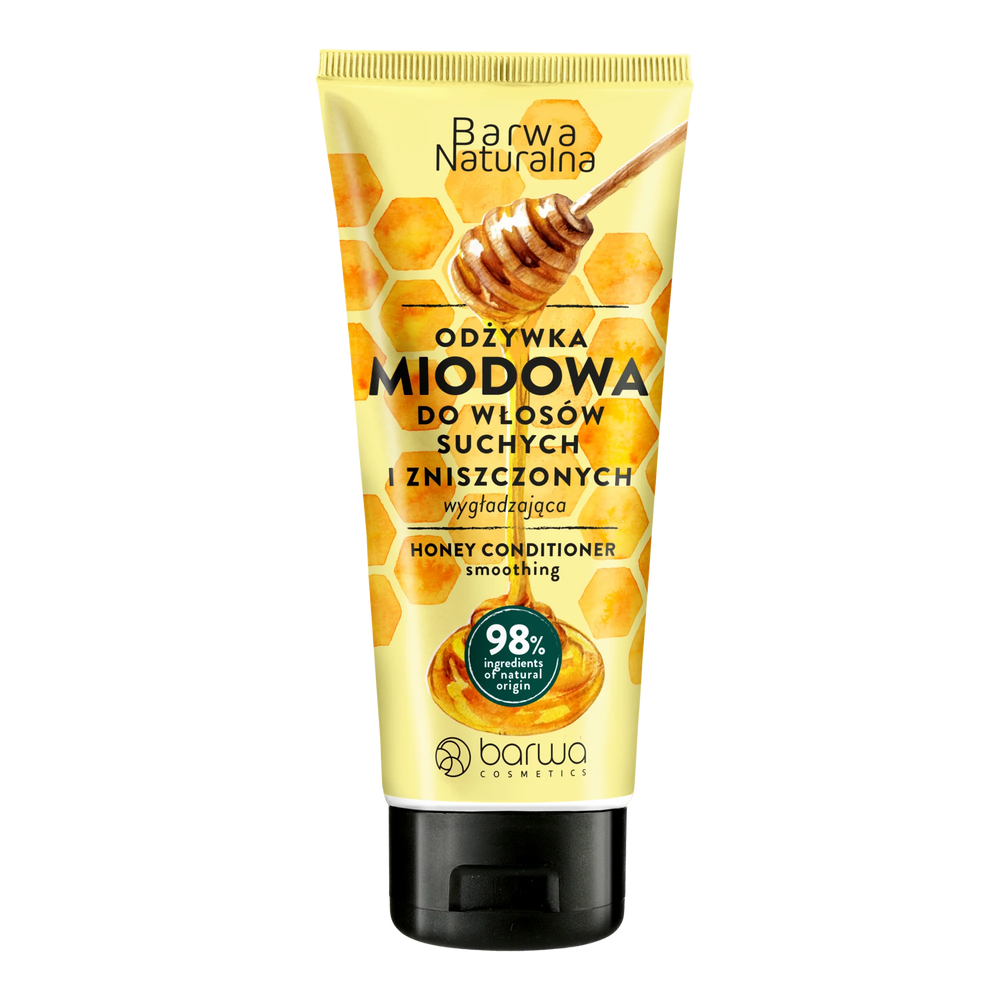 Barwa Naturalna Wygładzająca Odżywka Miodowa dla Włosów Zniszczonych i Łamliwych 200ml