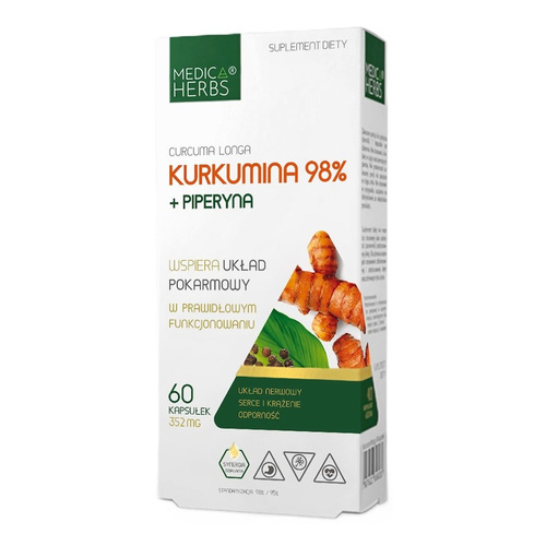 MEDICA HERBS Kurkumina 98% + Piperyna 60 kaps.
