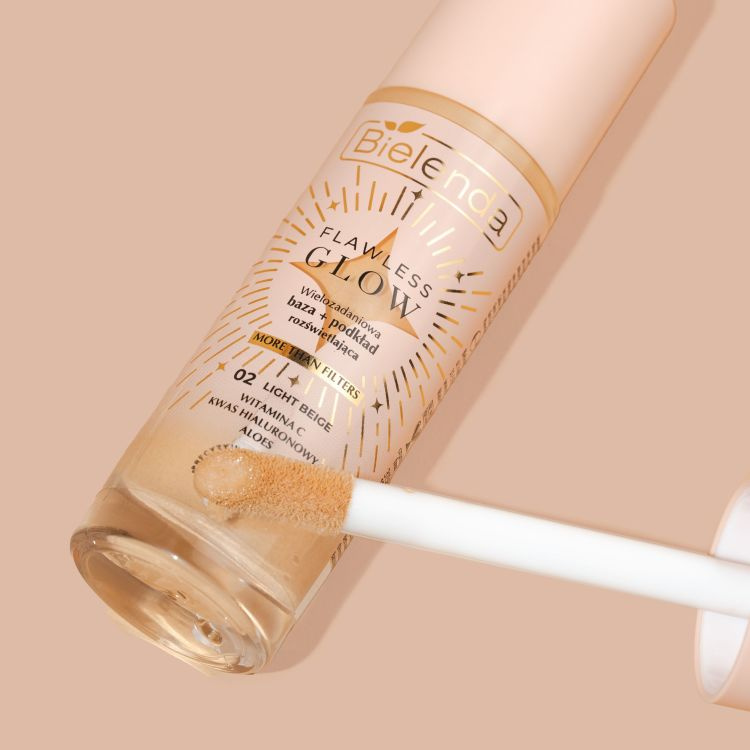 Bielenda Flawless Glow Baza i Podkład Rozświetlający 02 Light Beige 30ml