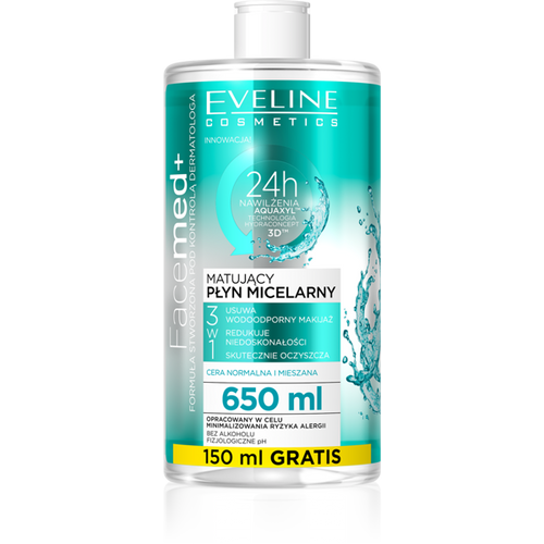 EVELINE Facemed+ matting 3-in-1 micellar Liquid for normal & combined-650ml