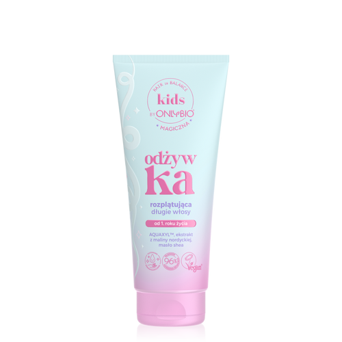 OnlyBio Hair in Balance Kids Magiczna Odżywka Rozplątująca Długie Włosy Wiśnia Malina 200ml
