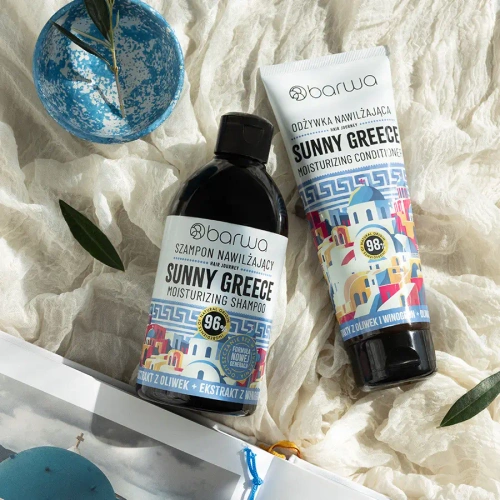 Barwa Hair Journey Sunny Greece Nawilżający Szampon dla Włosów Suchych i Łamliwych 380ml