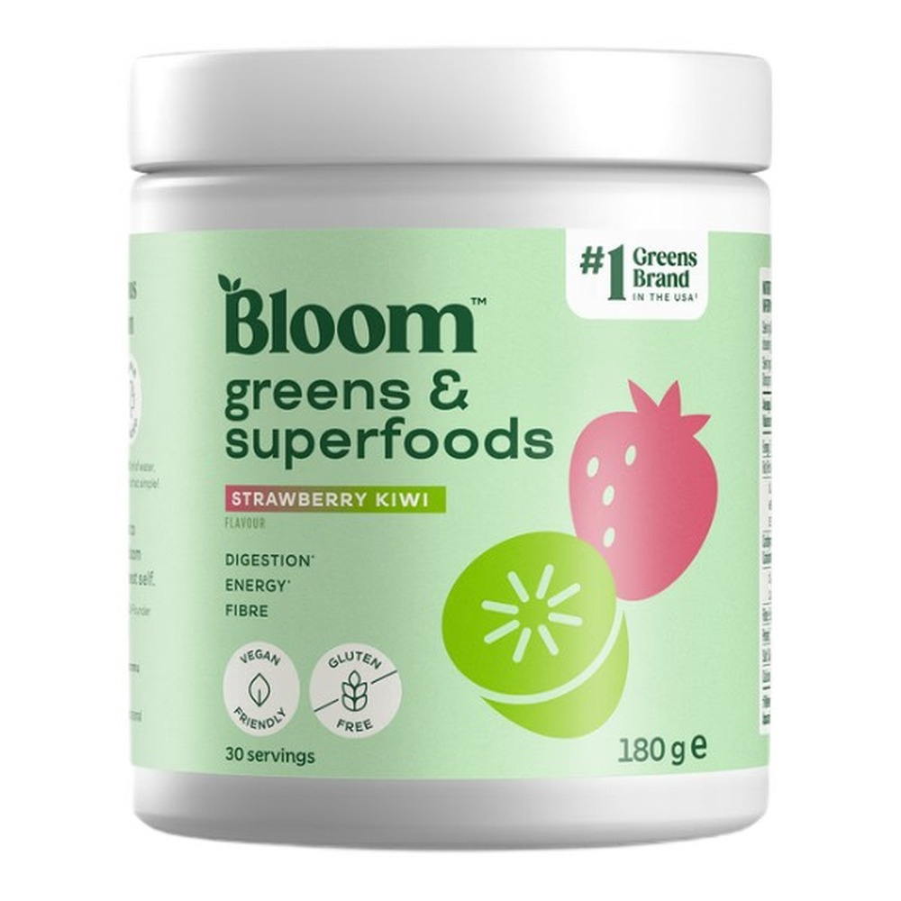 Bloom Greens & Superfoods Powder, Strawberry Kiwi 180g