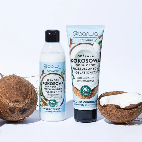Barwa Naturalna Nawilżająca Odżywka Kokosowa dla Włosów Osłabionych i Suchych 200ml