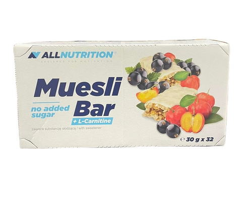 Allnutrition Muesli Bar + L-Carnitine Baton Musli Jogurt Czarna Porzeczka 30gx32