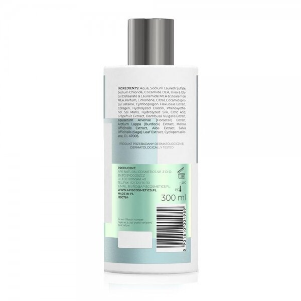 Apis Optima Shampoo with Dead Sea Minerals and Lemongrass for Normal and Oily Hair 300ml