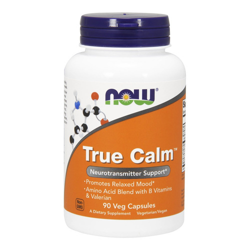 NOW Foods True Calm Mieszanka Aminokwasów na Relaks i Uspokojenie 90 Kapsułek