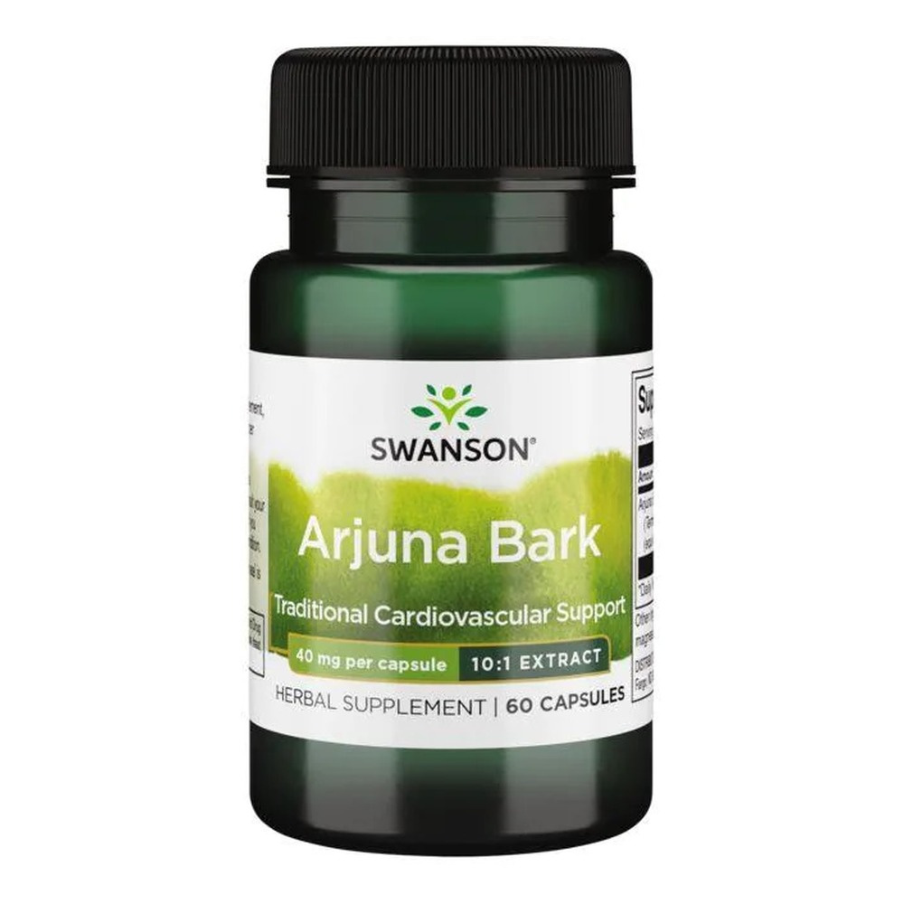 Swanson Arjuna Bark 10:1 Extract 40mg Wspomaga Układ Krążenia 60 Kapsułek