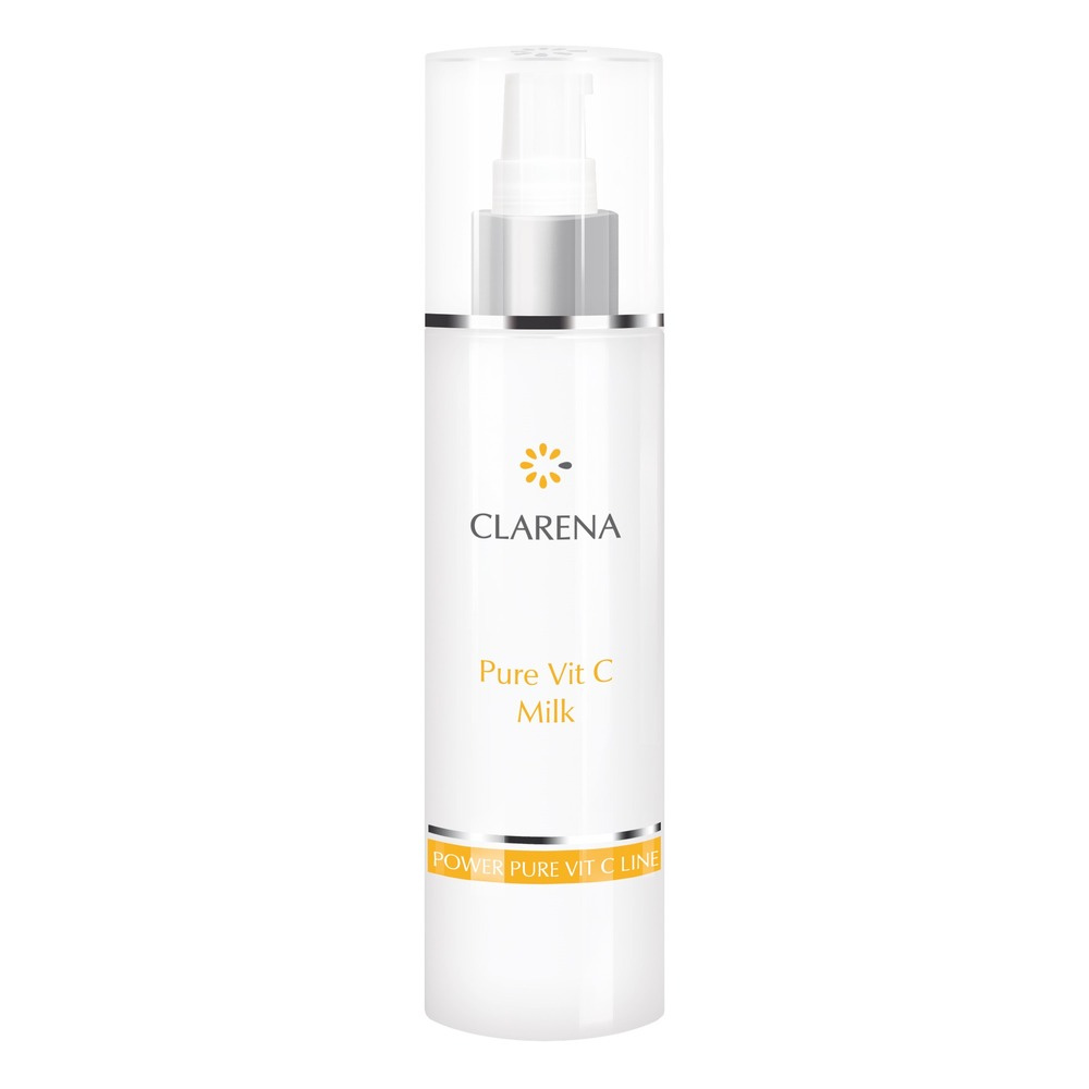 Clarena Power Pure Vit C Line  Mleczko do Demakijażu z Witaminą C dla Skóry Szarej z Przebarwieniami 200ml