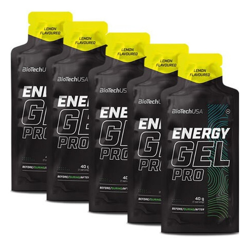 BioTechUSA Energy Gel Pro Cytrynowy Żel Energetyczny dla Sportowców 12 x 40g