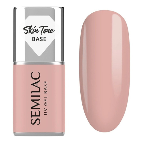 Semilac Cover Base Hybrid Gel Polish Skin Tone - Pale Beige 7ml