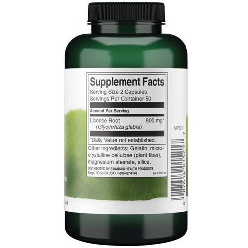 Swanson Licorice Root 450mg 100 Kapsułek
