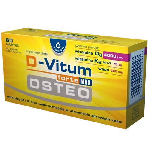 Oleofarm D-Vitum Forte Max Osteo Supports Bone Health 60 Tablets