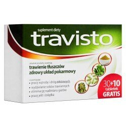 Aflofarm Travisto Wsparcie Trawienia Tłuszczów 30 + 10 Tabletek