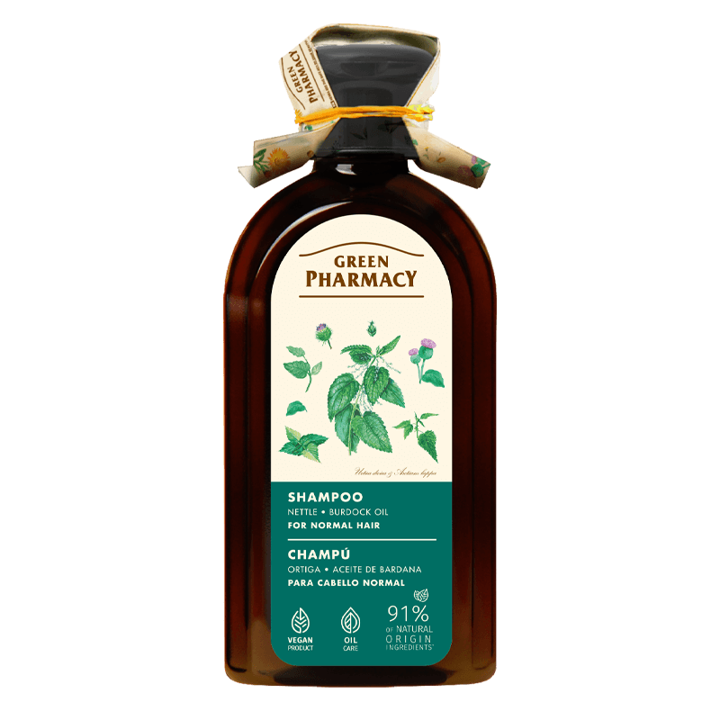 Green Pharmacy Shampoo with Nettle Extract and Burdock Oil for Normal Hair 350ml