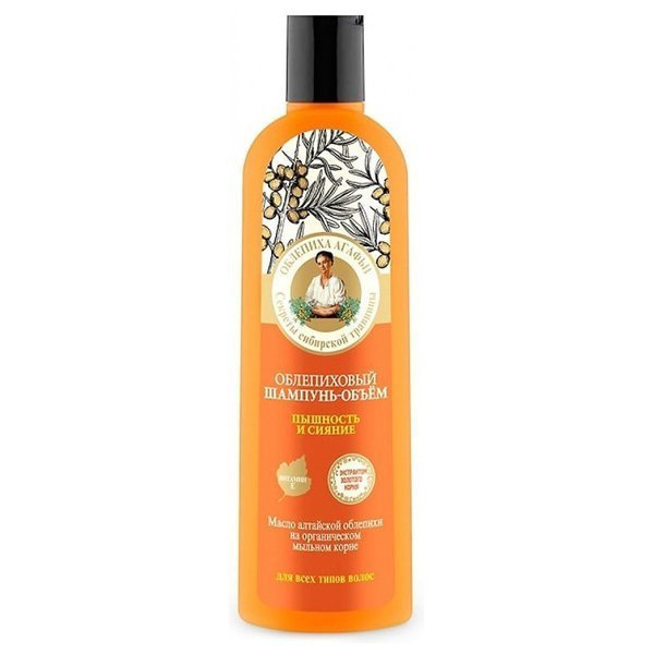 GRANDMA AGAFIA Sea-buckthorn hair shampoo Fluff and shine, 280ml 7245
