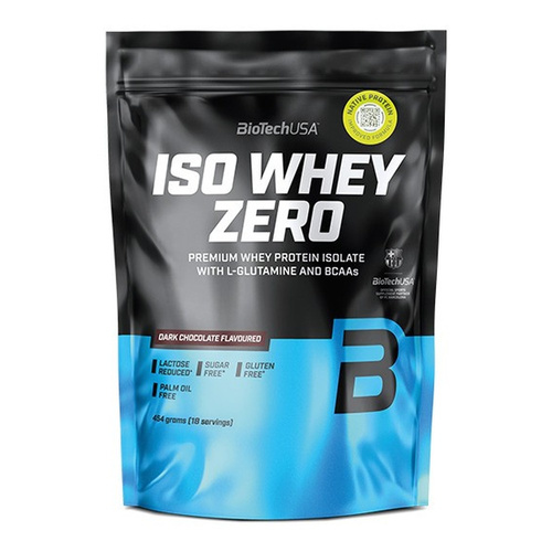 BioTechUSA Iso Whey Zero Izolat białka serwatkowego, Gorzka czekolada 454g