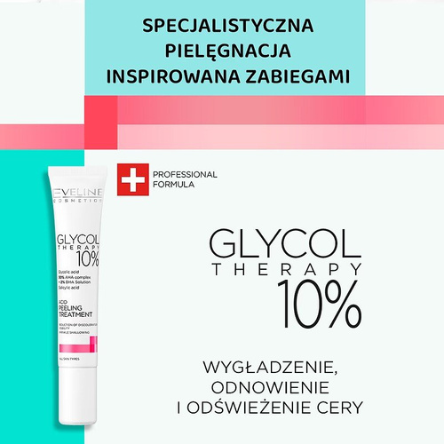 Eveline Glycol Therapy 10% Kwasowa Kuracja Peelingująca Każdy Rodzaj Cery 20ml
