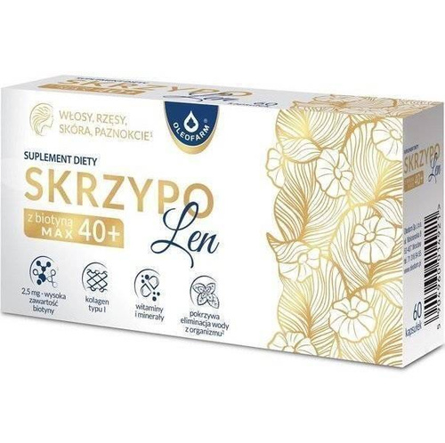 Oleofarm Skrzypolen 40+ dla Włosów Skóry i Paznokci 60 Kapsułek