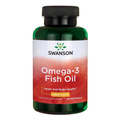 Swanson Omega-3 Fish Oil Lemon 150 Softgels
