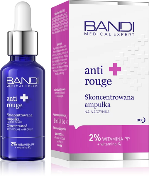 Bandi Medical Anti Rouge Concentrated Ampoule for Blood Vessels 2% Vitamin PP and Vitamin K2 30ml