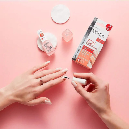 Eveline Nail Therapy SOS Odżywka Wzmacniająca z Wapniem i Kolagenem 12ml