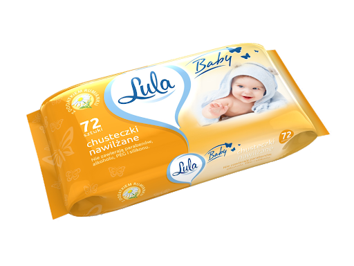 LULA Chusteczki nawilżane z dodatkiem rumianku 72szt