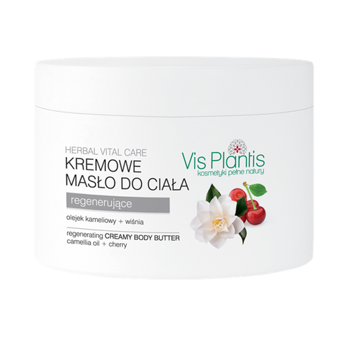 VIS PLANTIS Herbal Vital Care Kremowe masło do ciała, regenerujące, Olejek kameliowy i wiśnia 250ml