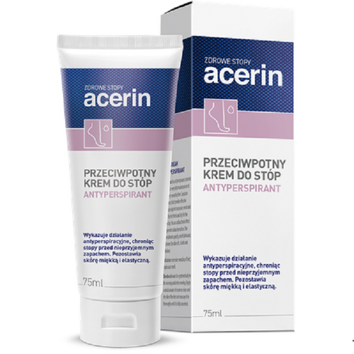 Acerin Antyperspirant Przeciwpotny Krem do Codziennej Pielęgnacji Stóp 75ml
