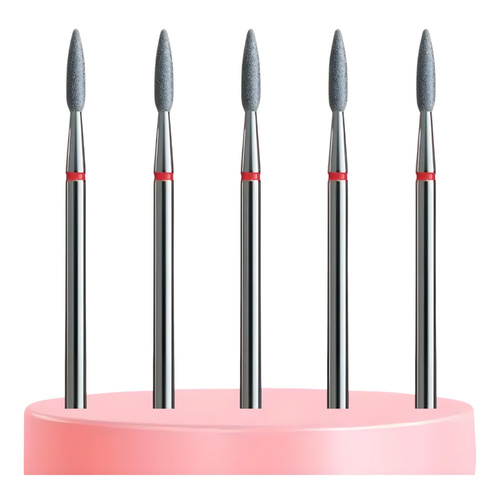 IQ Nails Professional Cuticle Care Diamond Drill Bits Smooth Fine Flame 5 Pieces