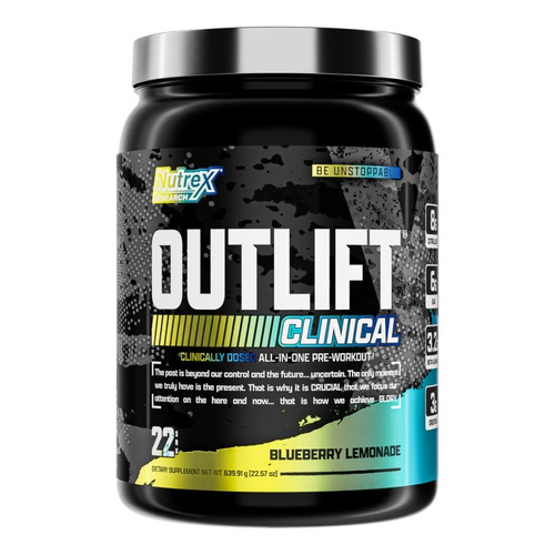 Nutrex OutLift Clinical Przedtreningówka w Proszku na Energię, Pompę i Skupienie 640g