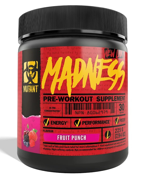 Mutant Madness Suplement Przedtreningowy Fruit Punch 225g