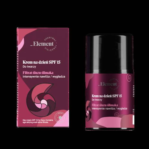 VIS PLANTIS Element Filtrat śluzu ślimaka Krem na dzień SPF 15 przeciw oznakom starzenia 50ml
