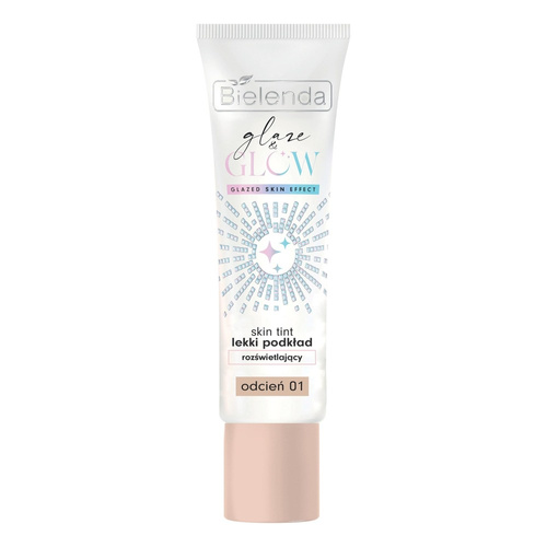 Bielenda GLAZE & GLOW, skin tint light illuminating foundation, shade 01, 30g
