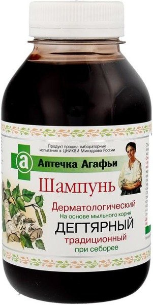 Grandma AGAFIA Derma Shampoo Birch Tar, dandruff seborrhea psoriasis 300ml 3587