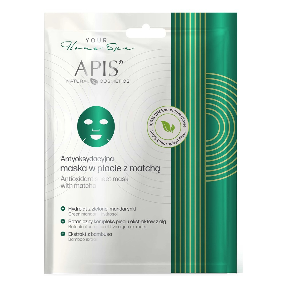 Apis Home Spa Antioxidant Sheet Mask with Matcha 1pc