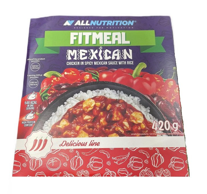 Allnutrition Delicious Line Fitmeal Mexican Chicken with Rice in Hot Mexican Sauce 420g
