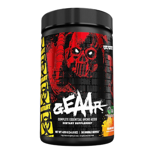 Mutant GEAAR Orange Rush EAA Amino Acid Powder for Muscle Growth and Recovery 420g