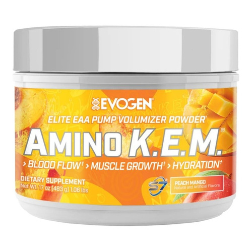 Evogen Amino K.E.M. EAA Aminokwasy EAA, Brzoskwinia-Mango 483g