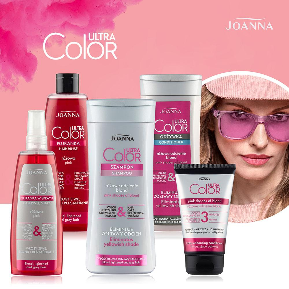 Joanna Ultra Color 3 Pink Blonde Toning Pigment Natural & Dyed Hair Color 100ml