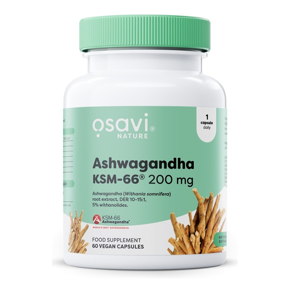 Osavi Ashwagandha KSM-66 200mg for Stress Support and Mental Balance 60 Vegan Caps