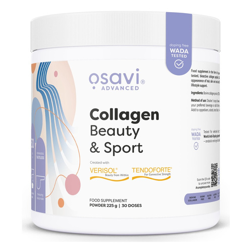 Osavi Collagen Beauty & Sport Powder with VERISOL and TENDOFORTE For Skin, Hair, Nails and Joints 225g