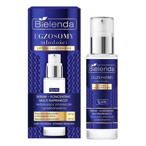 Bielenda Exosomes of Youth Serum - Multi Repair Concentrate for Night Reducing Wrinkles and Discoloration for Mature Skin 30ml