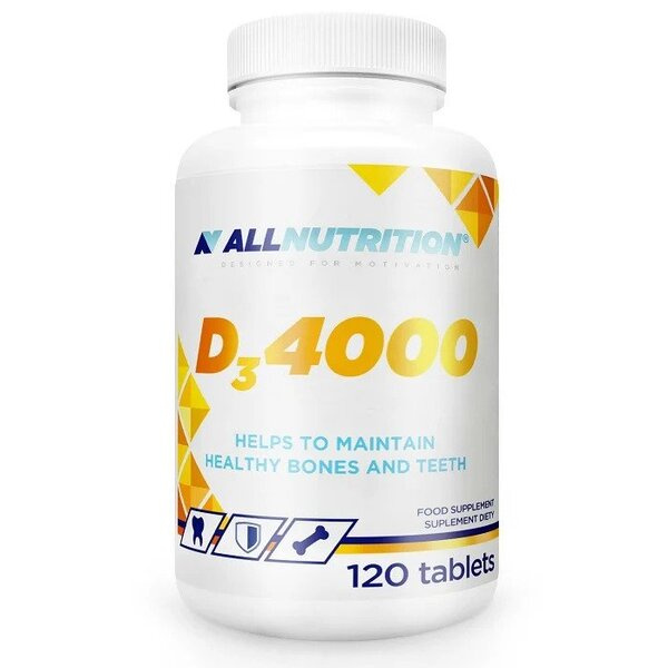 Allnutrition Witamina D3 4000 IU Na Odporność i Zdrowe Kości 120 Tabletek