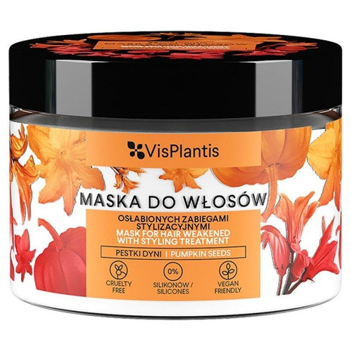 Vis Plantis Maska ​​do Włosów Osłabionych Zabiegami Stylizacyjnymi z Olejem Pestek Dyni 300ml
