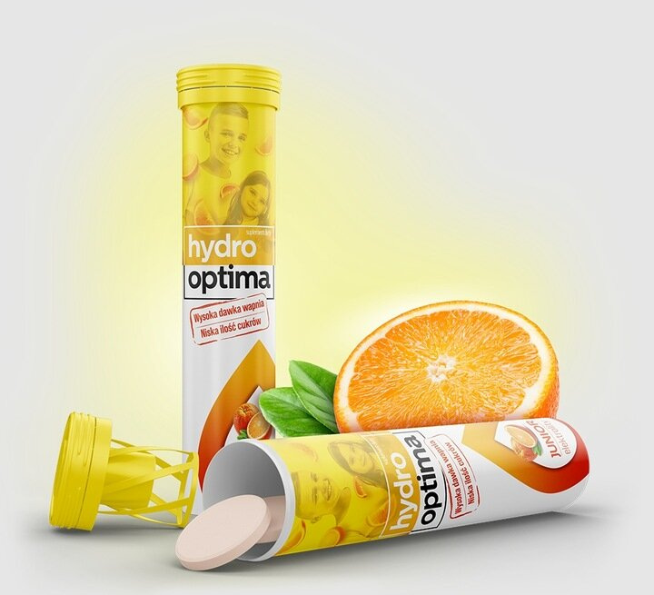 Hydrooptima Junior Elektrolity Wspomagające Nawodnienie Organizmu Dzieci 20 Tabletek Musujących